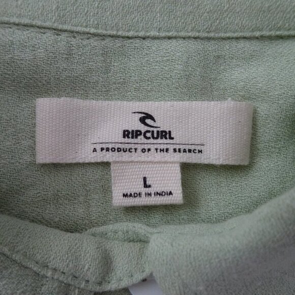 Rip Curl Button Up Top Women's Size L White Colorblock Long Sleeve Beach CoverUp - Picture 7 of 10
